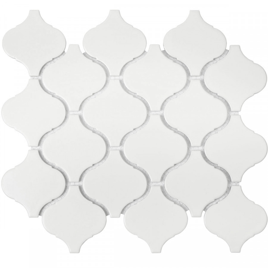 мозаика 28x25 6мм Shapes Latern White Matt матовая Starmosaic