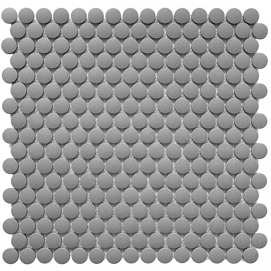 Мозаика 32x31 6мм Non-Slip Penny Round Dark Grey Antislip нескользящая r12 Starmosaic