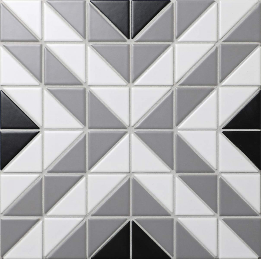 мозаика 28x28 6мм Albion Cube Grey матовая Starmosaic