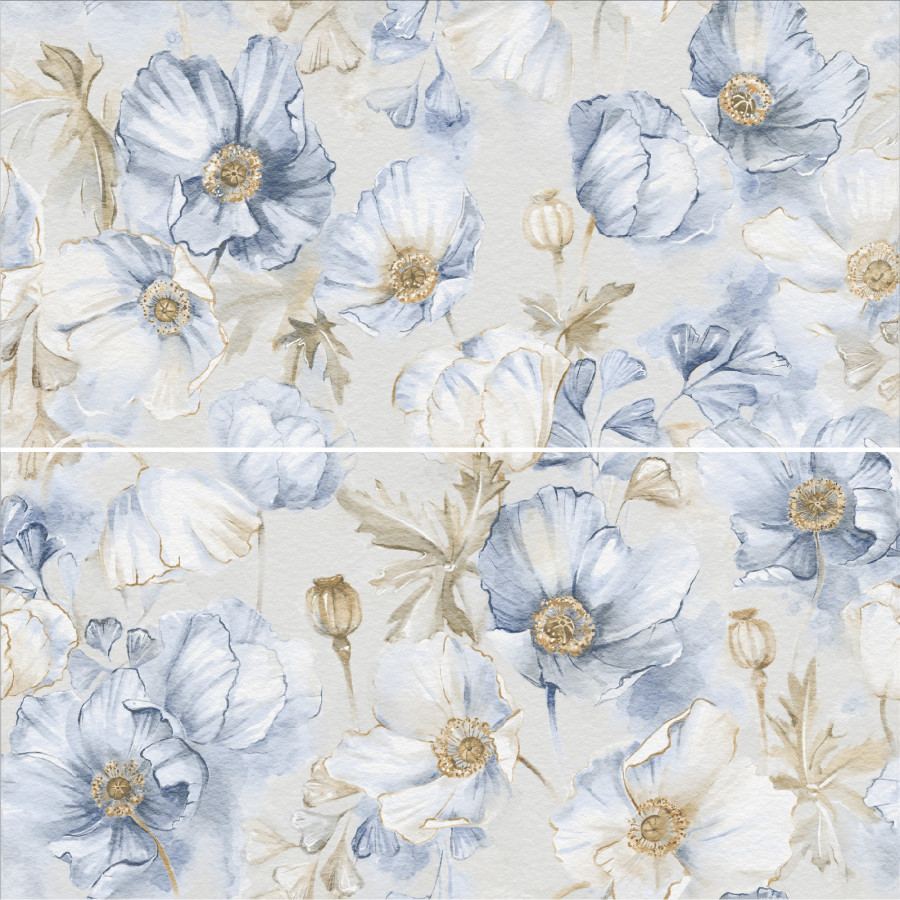 Керамогранит 120x60 5мм Decors Elite Bluebell Decor A+B Matt (2 Шт В Компл) матовая Staro Slim