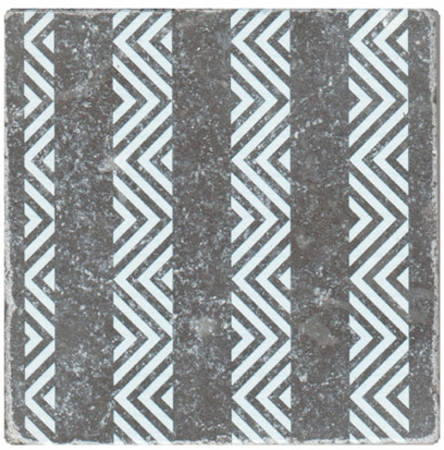 Натуральный мрамор 10x10 10мм Marble Black Motif №8 матовая Stone4Home