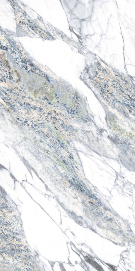 Керамогранит 120x60 Omicron MULTY GOLDEN GLOSSY CARVING глянцевая, полированная, структурированная, карвинг белый серый Belleza