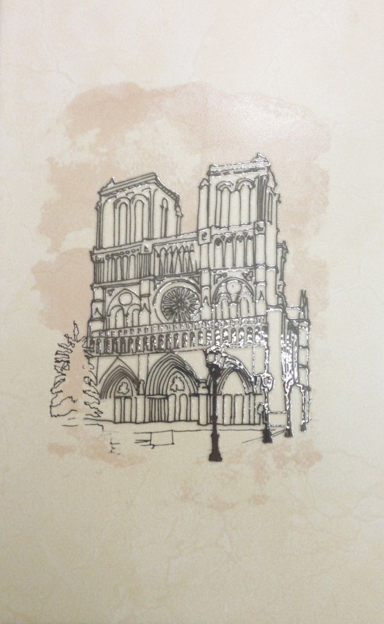 Плитка 40x25 Лидия декор Париж 2 Нотер-Дам метализированная, матовая бежевый Belleza