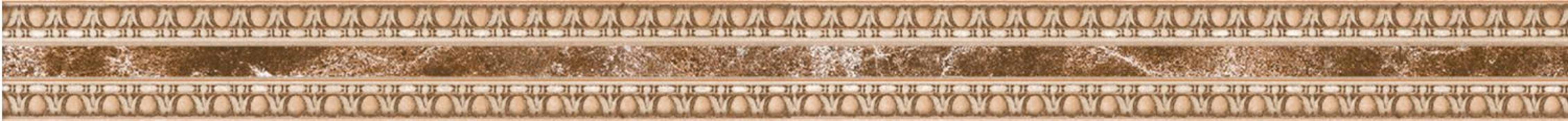Плитка 50x5 Антика бордюр многоцветный глянцевая бежевый Belleza