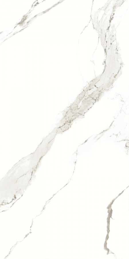 Керамогранит 120x60 Pearl STATUARIO GOLDEN GLOSSY CARVING глянцевая, карвинг, полированная, структурированная белый Belleza