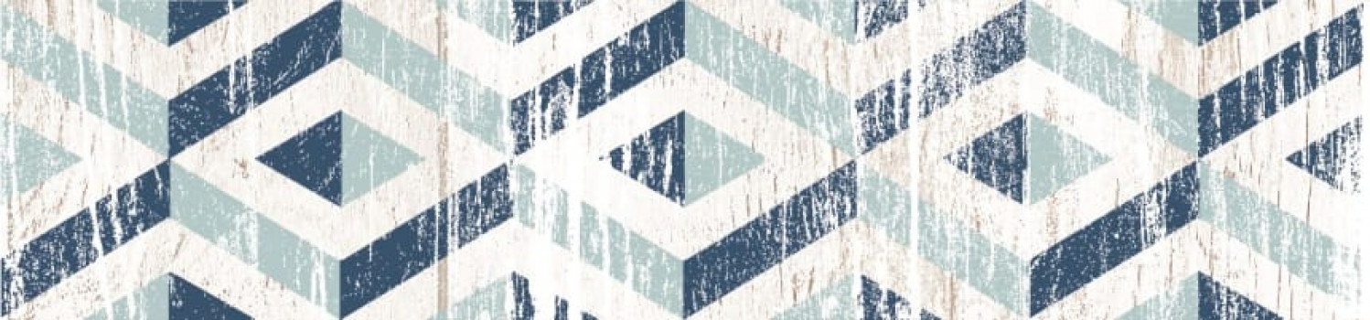 Плитка 30x7 Натвуд бордюр геометрия 6903-0043 матовая белый синий LB-Ceramics