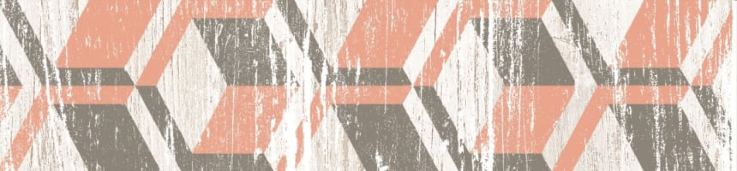 Плитка 30x7 Натвуд бордюр гексагон 6903-0044 матовая оранжевый бежевый LB-Ceramics