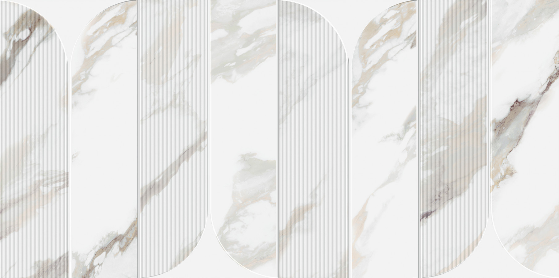 Керамогранит 60x30 Рерих светлая декор 7260-0036 матовая, структурированная белый LB-Ceramics