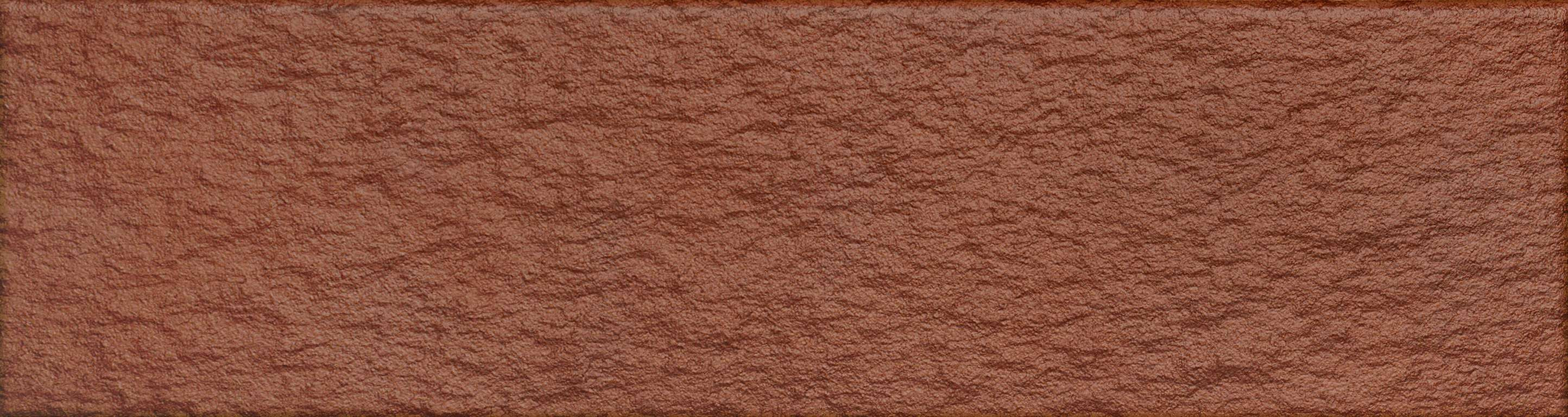 Плитка 25x7 Амстердам клинкерная 2 рельеф терракота матовая коричневый Керамин