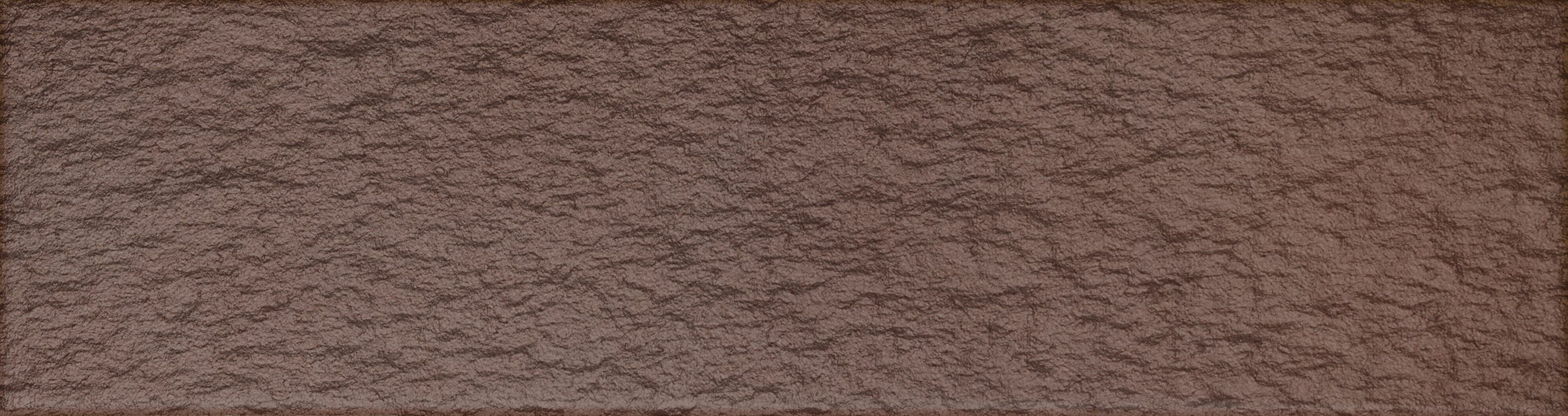 Плитка 25x7 Амстердам клинкерная 4 рельеф коричневый матовая Керамин