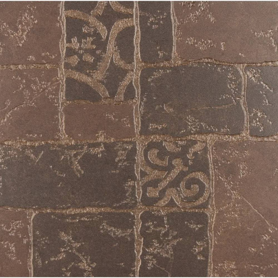 Керамогранит 40x40 Бастион 4 коричневый матовая, структурированная Керамин