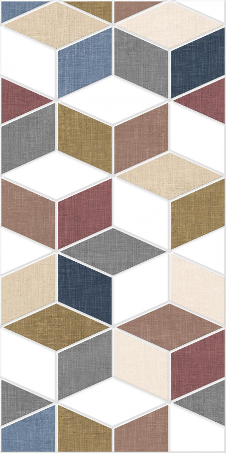 Плитка 60x30 Тренд настенная 3Д бежевый матовая многоцветная Керамин