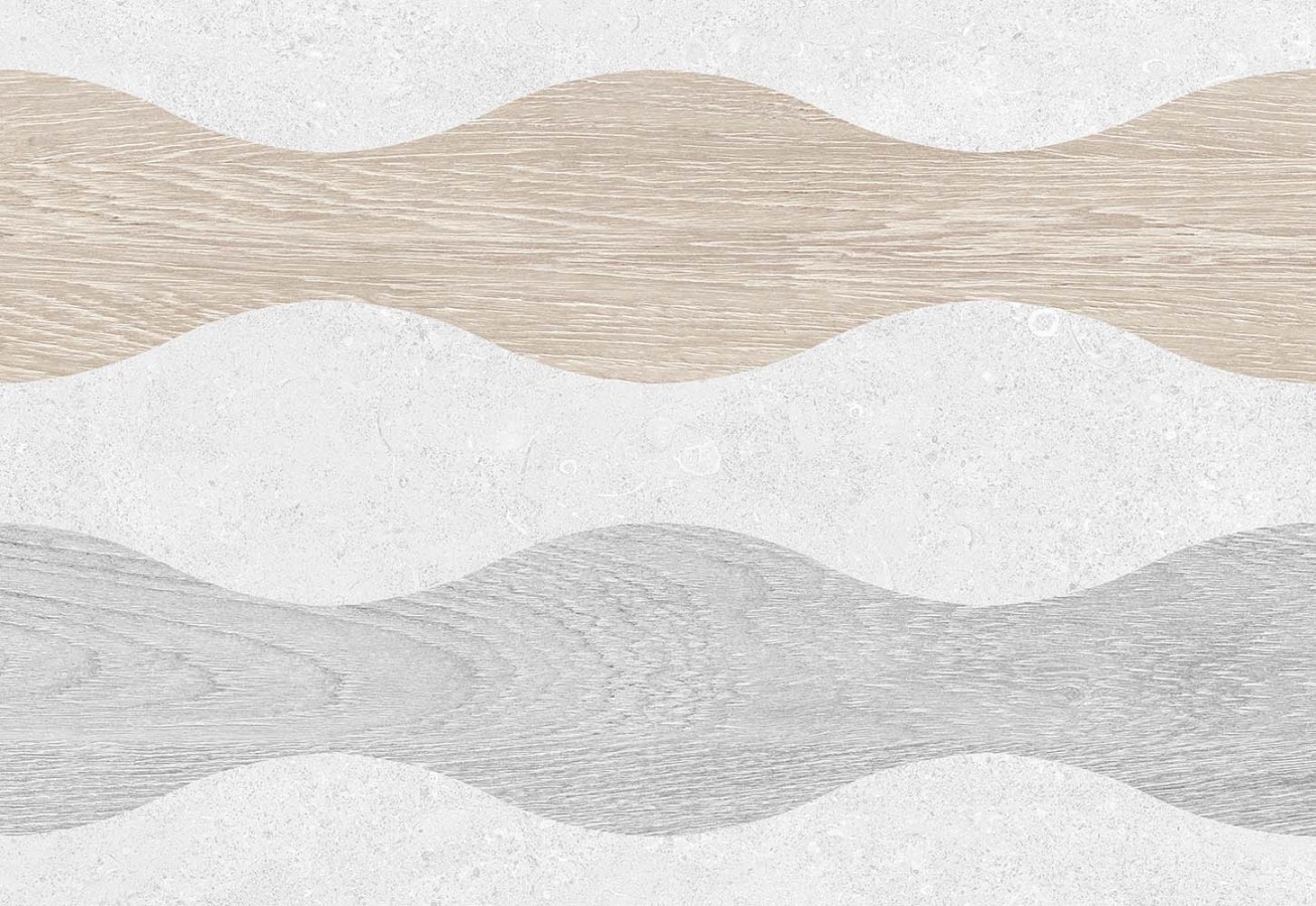 Плитка 40x28 Киото настенная 1Д волны декор матовая многоцветная Керамин