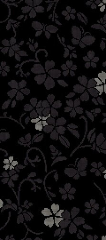 Плитка 291x129 4мм Hana-Flower Dark A 06001552Vl Bisazza