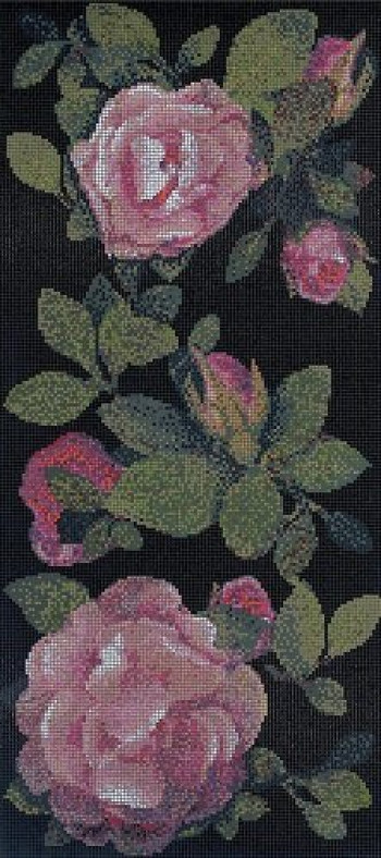 Плитка 291x129 4мм Springrose Nero A 06001318Vl Bisazza