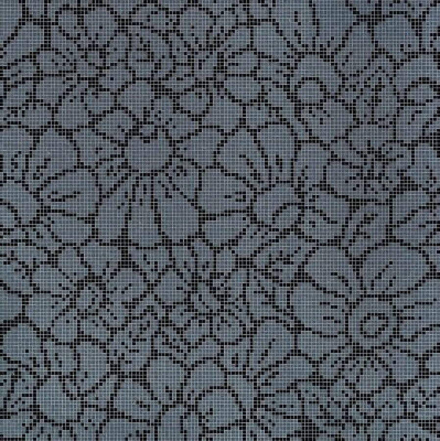 Плитка 129x129 4мм Graphic Flowers Black 06001577Vl Bisazza