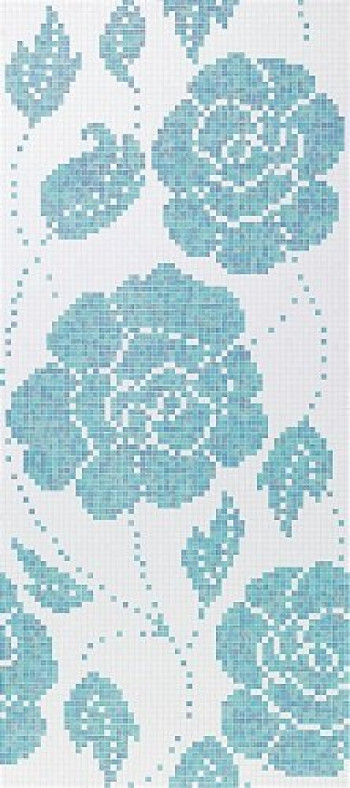 Плитка 291x129 4мм Winter Flowers Blue 06001322Vl Bisazza