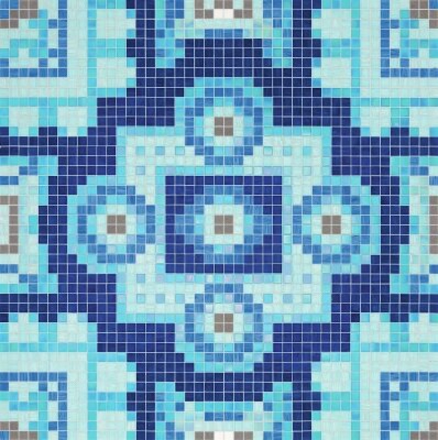 Плитка 97x97 4мм Silk Blue 06004243Vl Bisazza