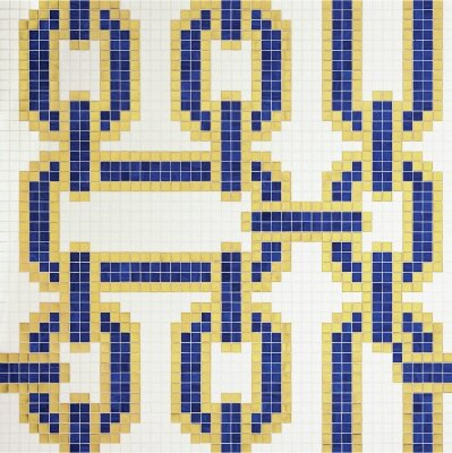 Плитка 97x97 4мм Chains Blue 06001342Vl Bisazza