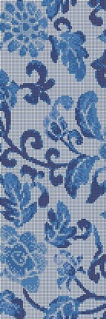 Плитка 264x88 4мм Flowers Blue A 06004551Sl Bisazza