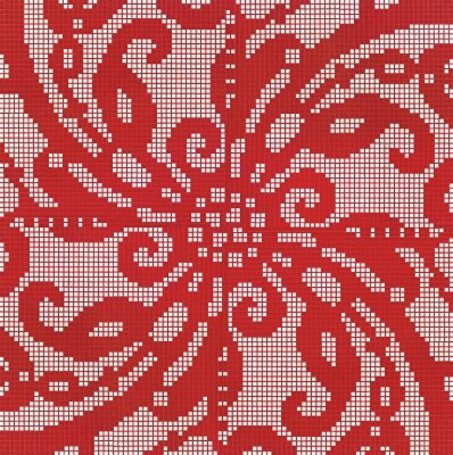 Плитка 117x59 4мм Embroidery Red 06004533Sl Bisazza