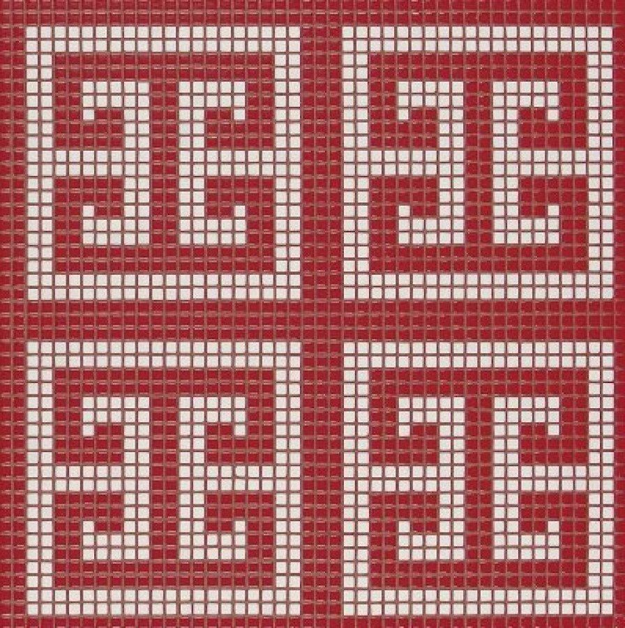 Плитка 29x29 4мм Key White Red 06004537Sl Bisazza