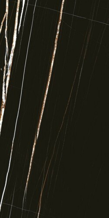 Плитка 240x120 6мм Stone Sahara Noir Glossy Ret 752806 глянцевая черный мрамор Casa Dolce Casa