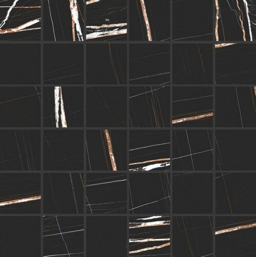 Плитка 30x30 9мм Stones 20 Sahara Noir Matte Mosaico 756685 матовая Casa Dolce Casa