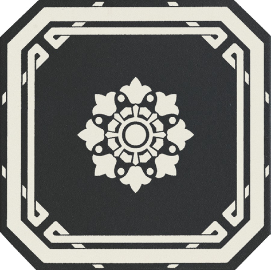 Плитка напольная 20x20 Old England Ottagono Black Dover OEODB1 Ceramiche Grazia