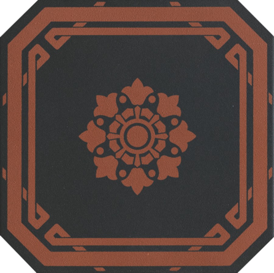 Плитка напольная 20x20 Old England Ottagono Black Chester OEODB3 Ceramiche Grazia