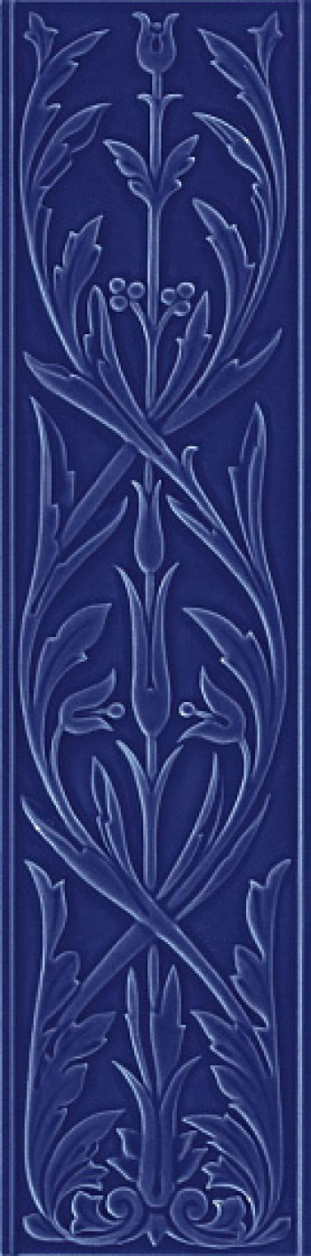 Плитка декор 80x20 Epoque Ermitage Cobalt Craquele HER9 Ceramiche Grazia