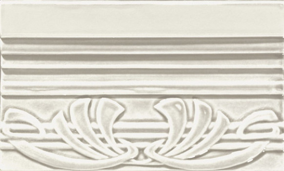 Плитка бордюр 20x12 Epoque Terminale Deco Bianco Craquele TED5 Ceramiche Grazia