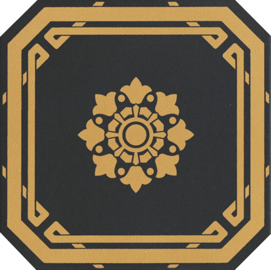 Плитка напольная 20x20 Old England Ottagono Black Leeds OEODB2 Ceramiche Grazia