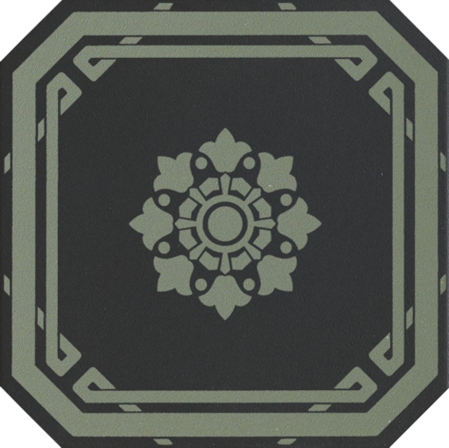 Плитка напольная 20x20 Old England Ottagono Black Bath OEODB4 Ceramiche Grazia