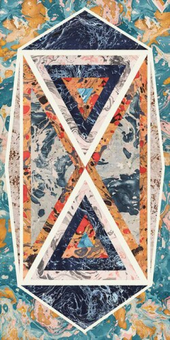 Плитка 240x120 6мм Araldica Blasazzurro Glo R 763511 глянцевая мультиколор мрамор, краска, штукатурка Cedit