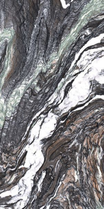 Плитка 120x60 6мм Policroma Cipollino Glo Ret 764086 глянцевая мультиколор камень, мрамор Cedit