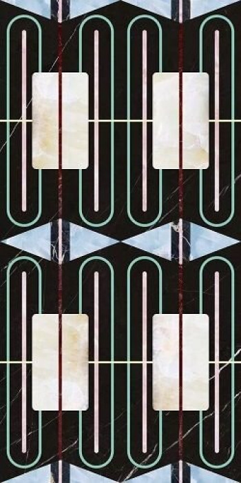 Плитка 240x120 6мм Chimera Decempnero Mat 120X240R 769438 матовая черный мрамор Cedit