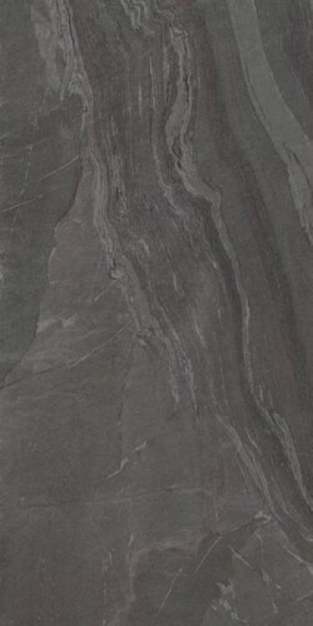 Плитка 240x120 6мм Woodslate Life Bark Matt 120X240R 776531 матовая черный камень Cerim