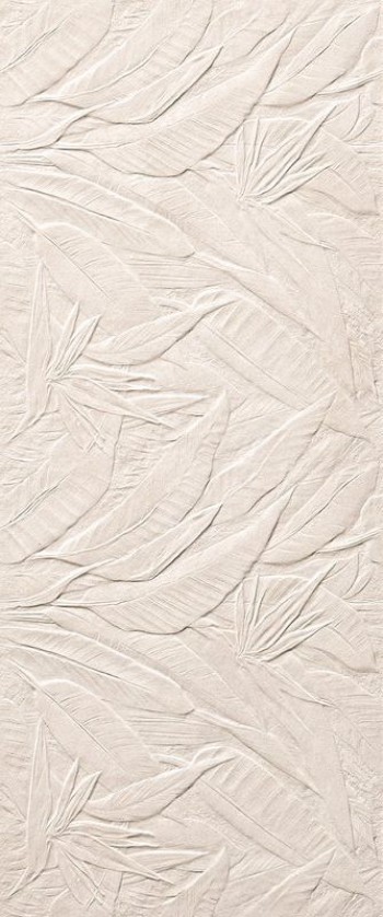 Плитка Nobu Litia White Matt Frxo с рельефом, 3d белый камень 120x50 Fap Ceramiche