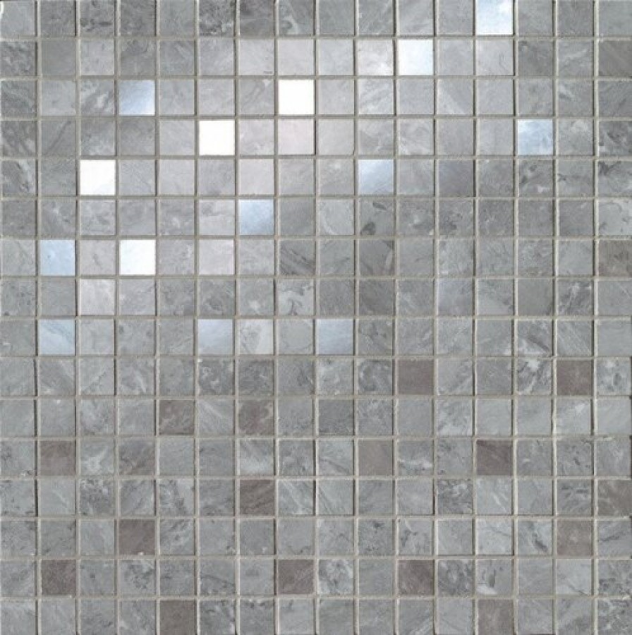 Плитка Roma Classic Grigio Sup Brillante Mosaico Fny6 серый мрамор 31x31 9мм Fap Ceramiche