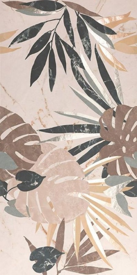 Плитка Roma Stone Tropical Intarsi Matt Fqvq матовая бежевый мрамор 160x80 Fap Ceramiche