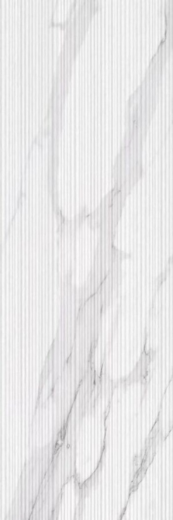 Плитка Roma 25 Filo Statuario Flsw матовая, 3d белый мрамор 75x25 9мм Fap Ceramiche