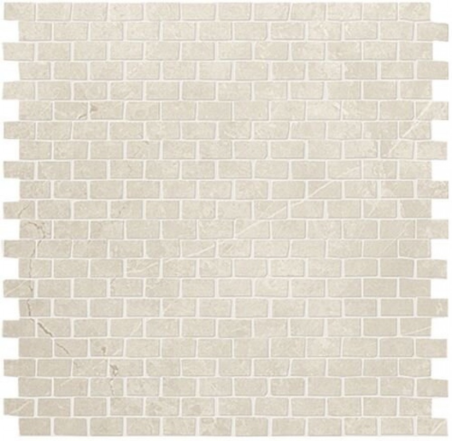 Плитка Roma Pietra Brick Mosaico Fmae матовая бежевый камень 30x30 9мм Fap Ceramiche