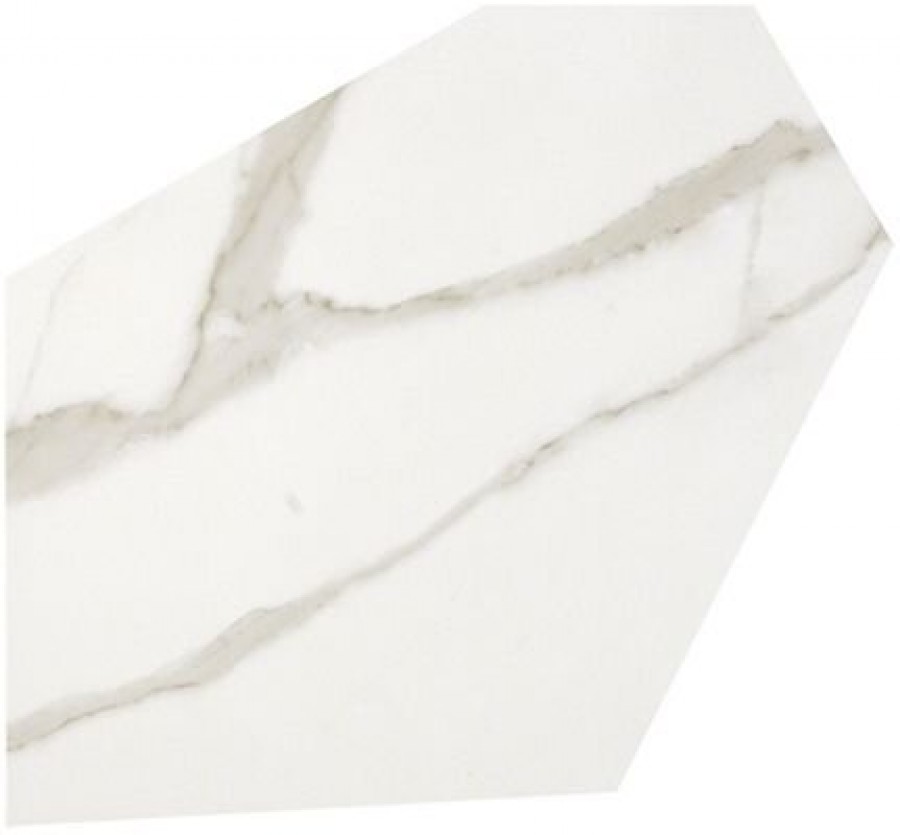 Плитка Roma Diamond Caleido Statuario Bri Fnkq глянцевая белый мрамор 52x37 9мм Fap Ceramiche