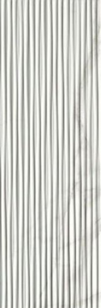 Плитка Roma Diamond 25 Line Statuario Brillante Fndy 3d, глянцевая белый мрамор 75x25 9мм Fap Ceramiche