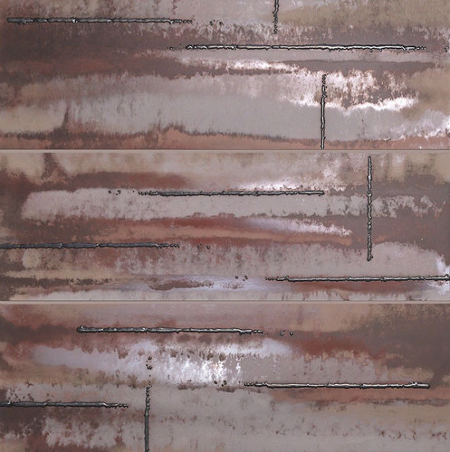 Плитка Evoque Acciaio Copper Inserto Fkvk коричневый 92x92 9мм Fap Ceramiche