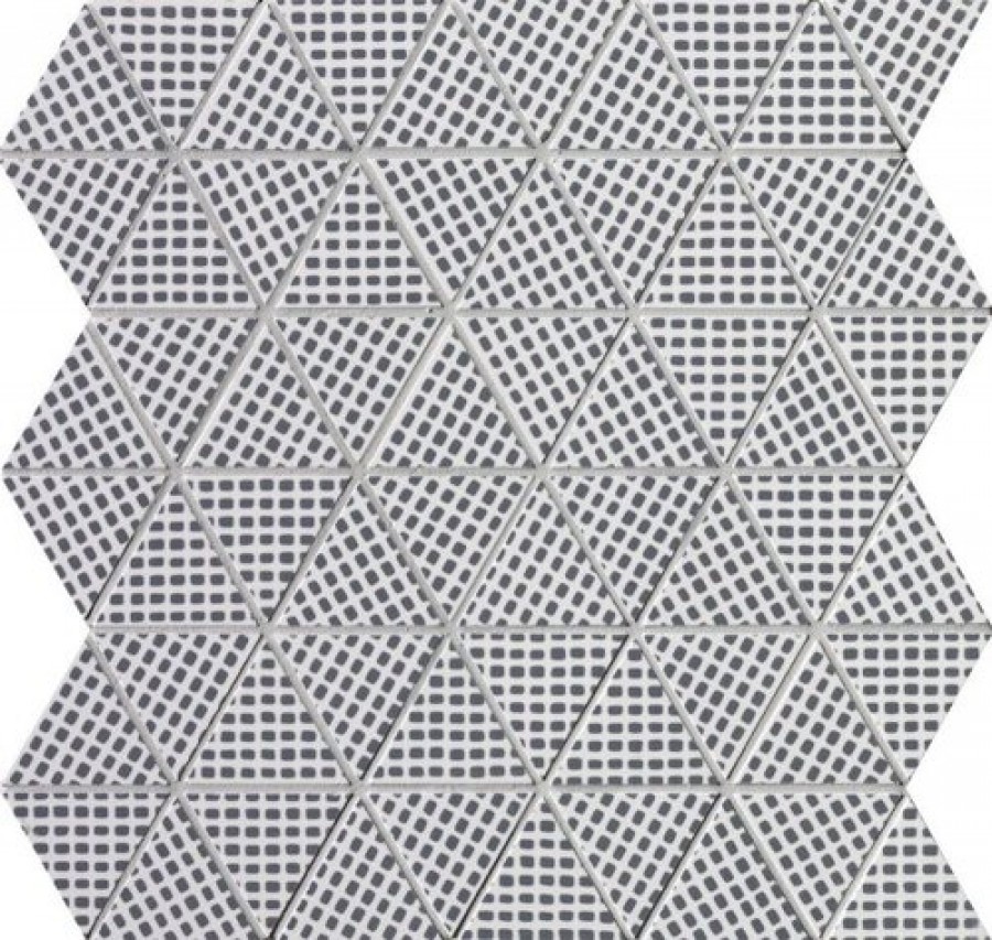 Плитка Pat Deco Blue Triangolo Mosaico Foeh синий 31x31 9мм Fap Ceramiche