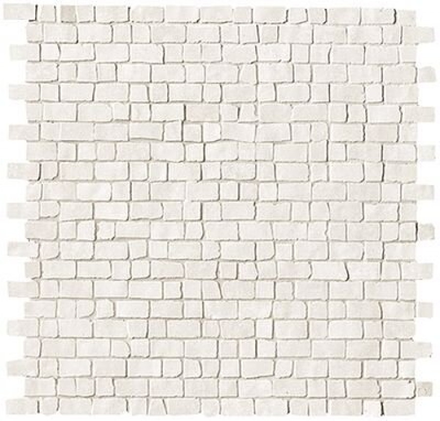 Плитка 31x31 9мм Maku Light Random Mosaico Fmka матовая белый камень Fap Ceramiche