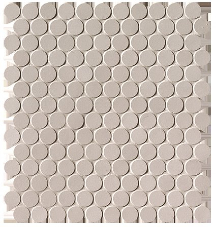 Плитка 33x30 9мм Milano&floor Beige Round Mosaico Matt Fnsu матовая бежевый бетон, цемент Fap Ceramiche