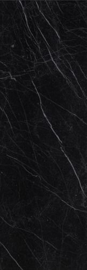 Плитка 75x25 9мм Roma Diamond 25 Nero Reale Brillante Fnim глянцевая черный мрамор Fap Ceramiche